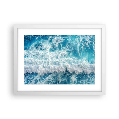 Affiche dans un cadre blanc - Poster - Joyeusement et en sautant - 40x30 cm