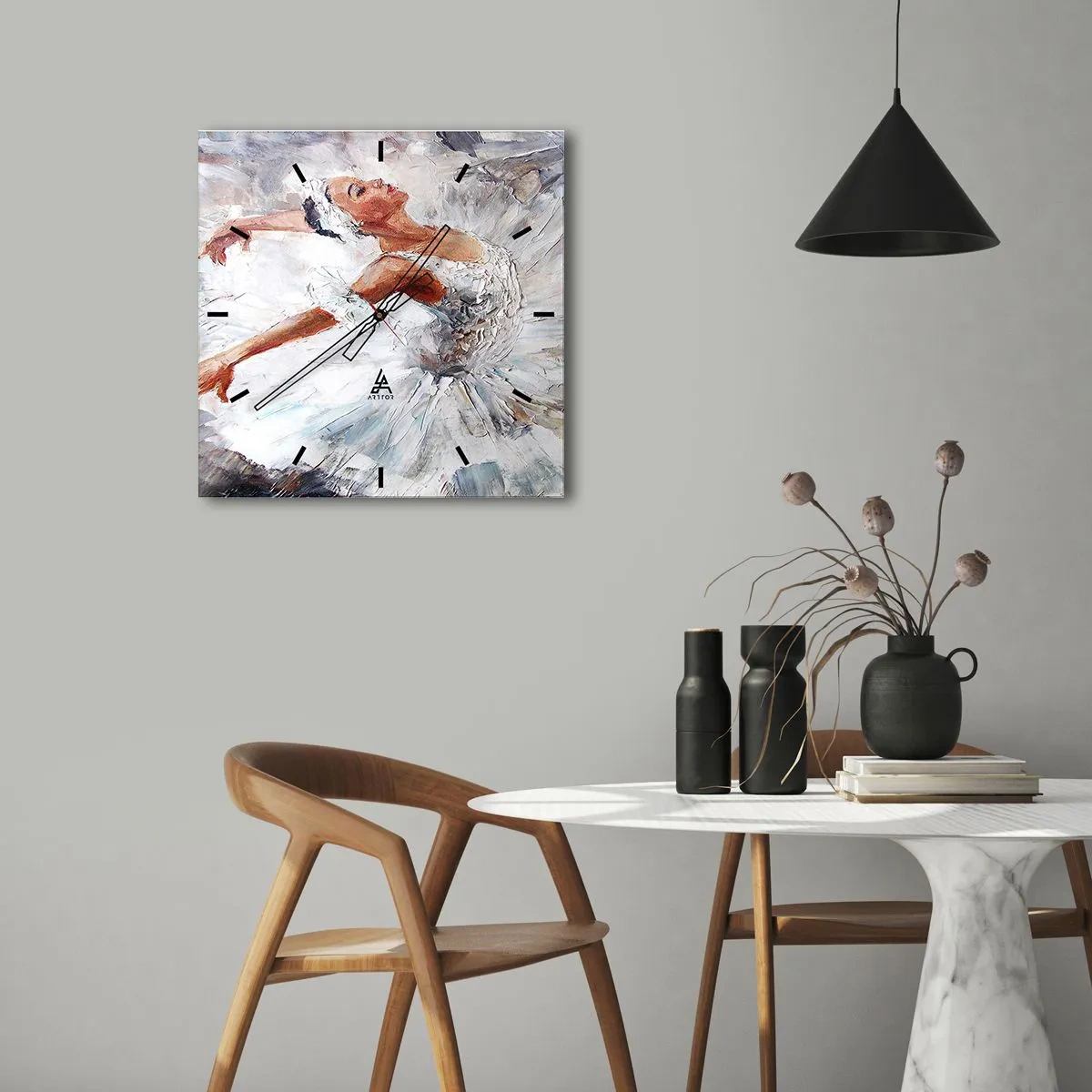 Horloge murale - Pendule murale - Délicat et léger comme du tulle - 40x40 cm