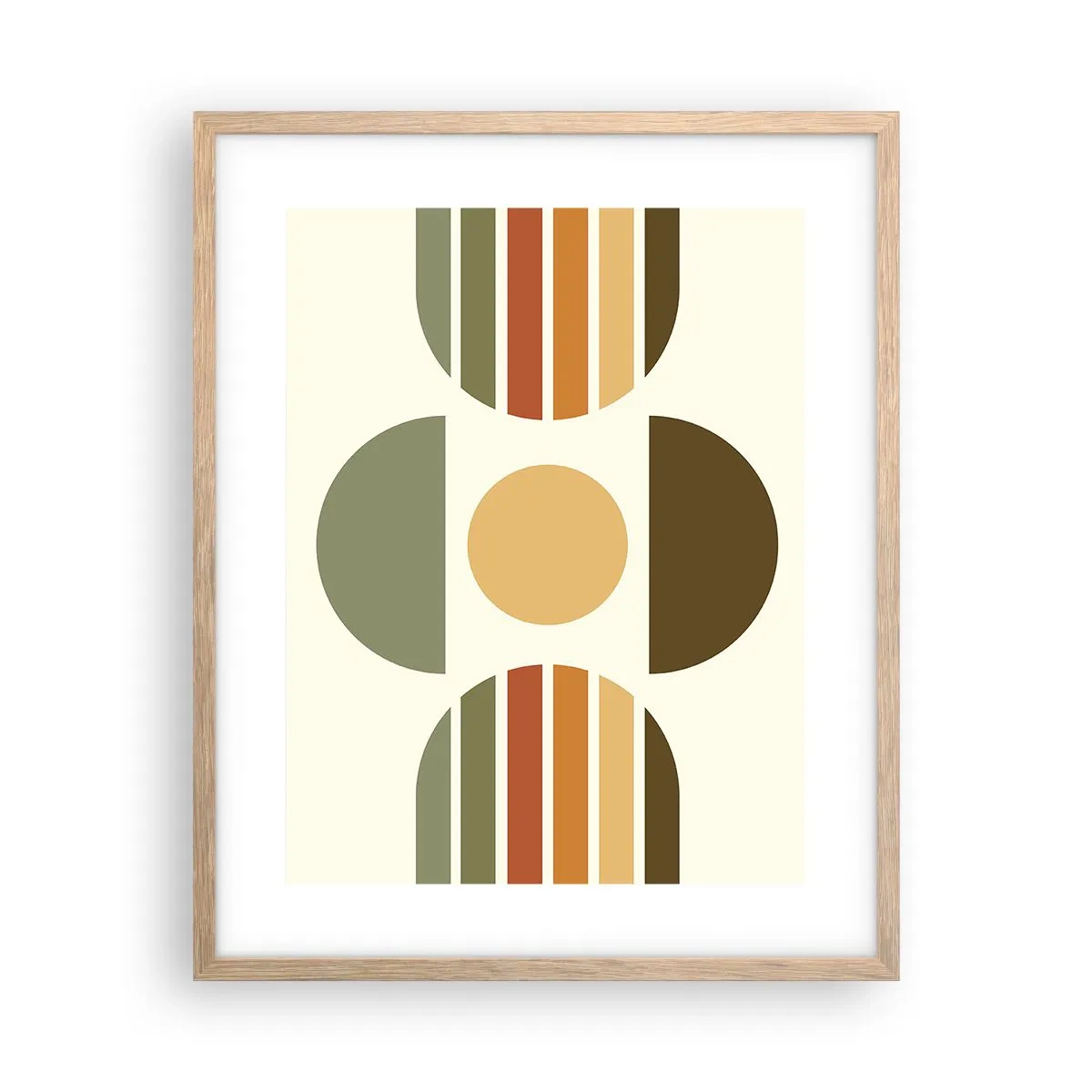 Affiche dans un chêne clair - Poster - Dans les coulaurs de la terre - 40x50 cm