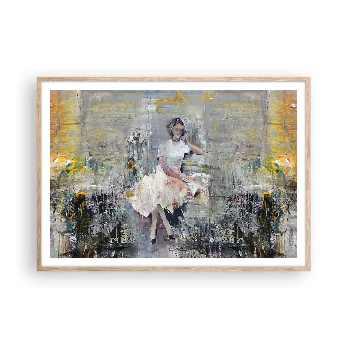 Affiche dans un chêne clair - Poster - Classique et moderne - 100x70 cm