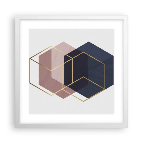 Affiche dans un cadre blanc - Poster - Le pouvoir de la simplicité - 40x40 cm