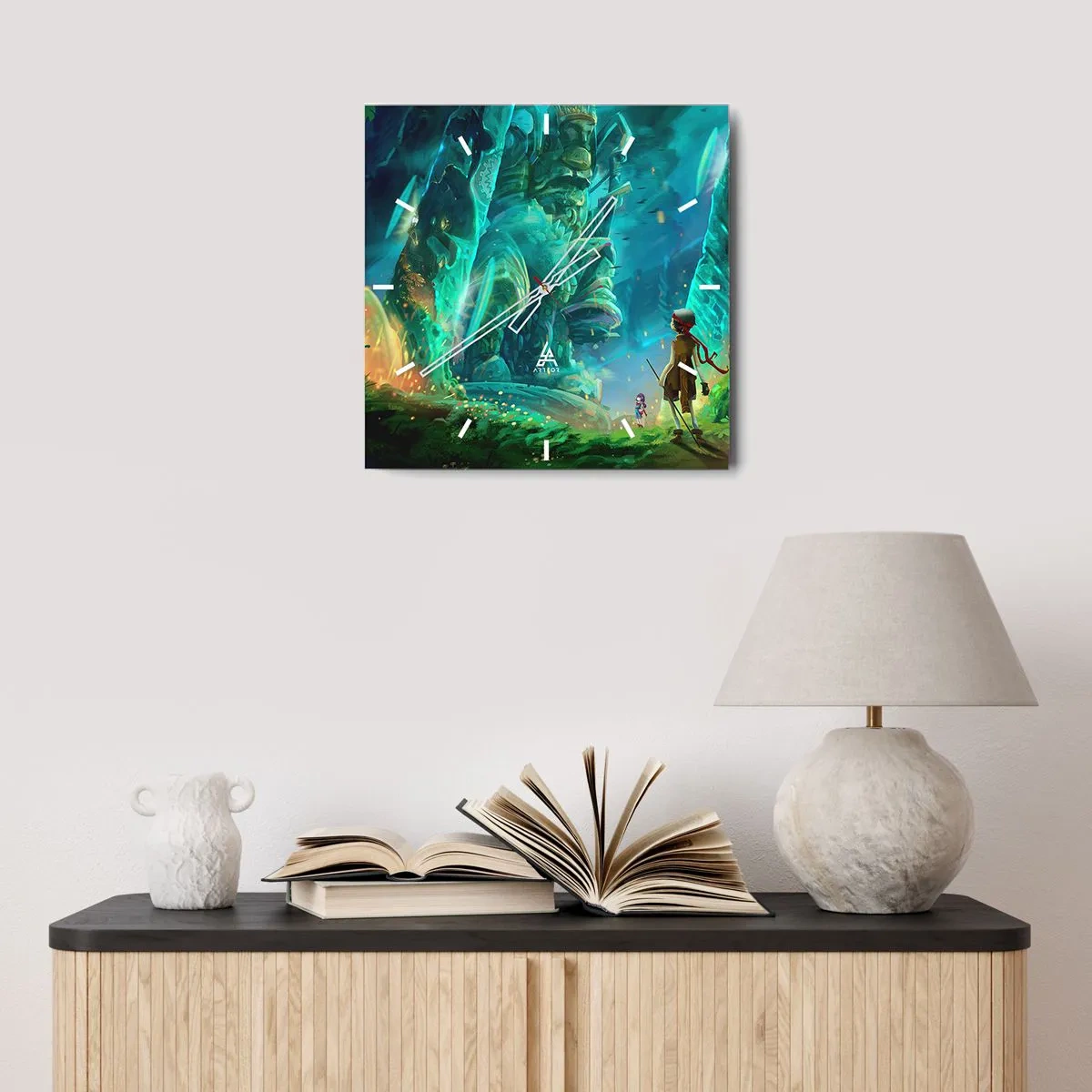 Horloge murale - Pendule murale - Du grand livre des contes de fées - 40x40 cm