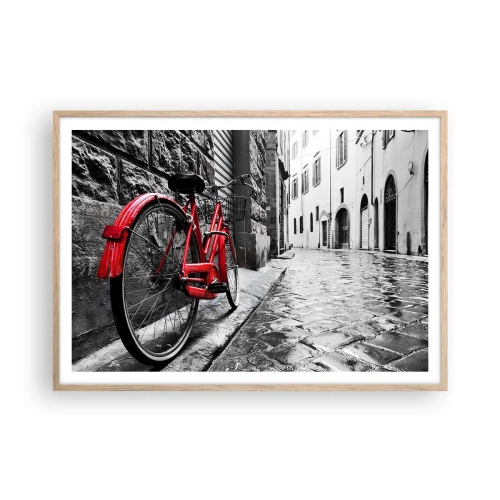 Affiche dans un chêne clair - Poster - La vraie beauté ne vieillit pas - 100x70 cm