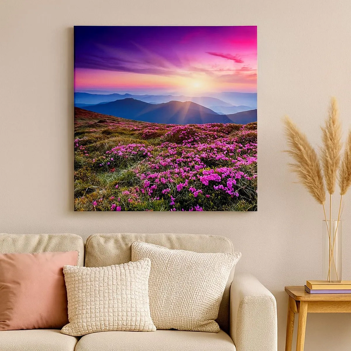 Impression sur toile - Image sur toile - Les herbes sentaient les grappes fraîches de la récolte - 30x30 cm