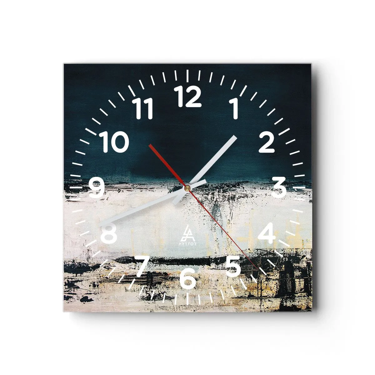 Horloge murale - Pendule murale - Composition horizontale - 30x30 cm