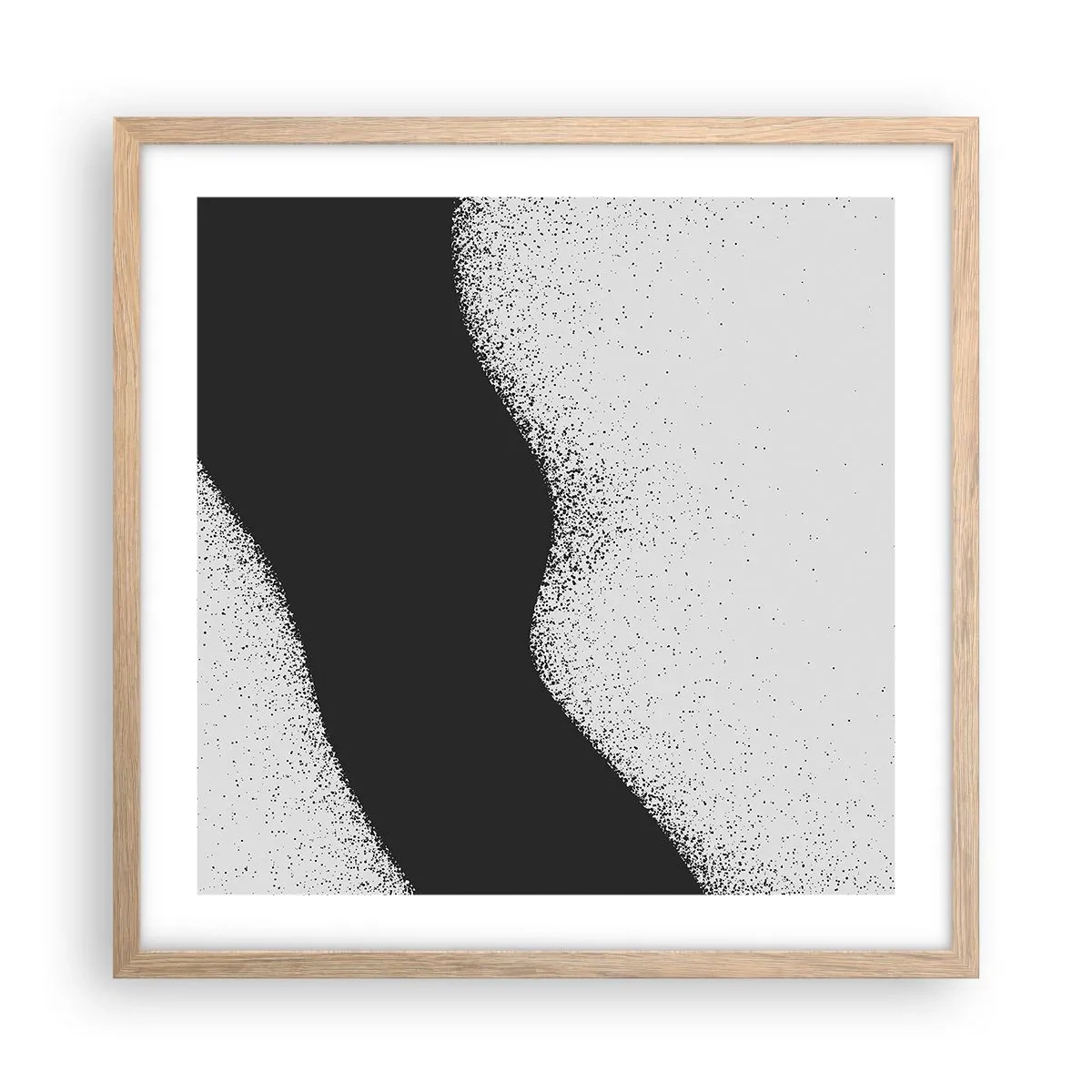 Affiche dans un chêne clair - Poster - Équilibre fluide - 50x50 cm