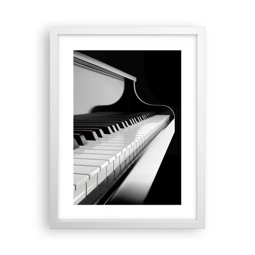 Affiche dans un cadre blanc - Poster - Harmonie des formes et des couleurs - 30x40 cm