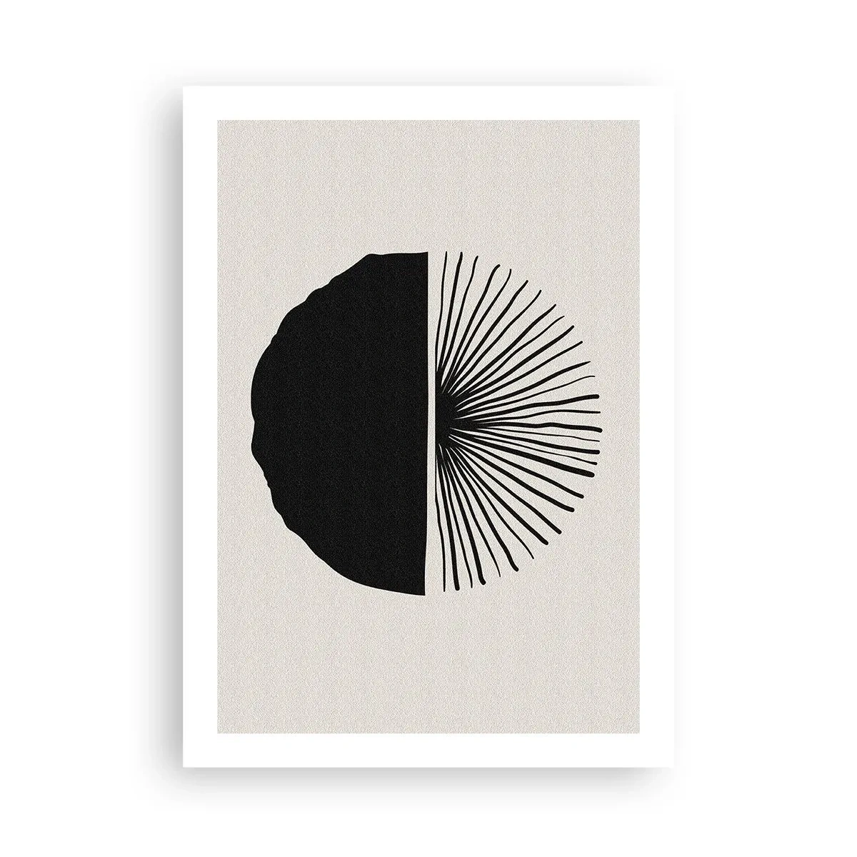 Affiche - Poster - Abstraction minimaliste en noir et blanc - 50x70cm - Une gamme de possibilités - Décoration murale moderne pour le salon et la chambre ARTTOR