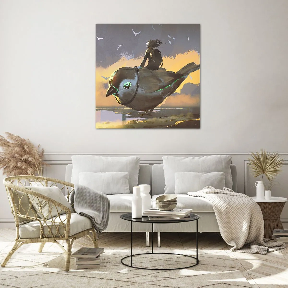 Impression sur verre - Image sur verre - Un arrêt sur un voyage fantastique - 70x70 cm