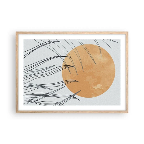 Affiche dans un chêne clair - Poster - Toujours vers le soleil - 70x50 cm