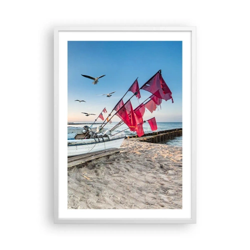 Affiche dans un cadre blanc - Poster - Repos mérité - 50x70 cm