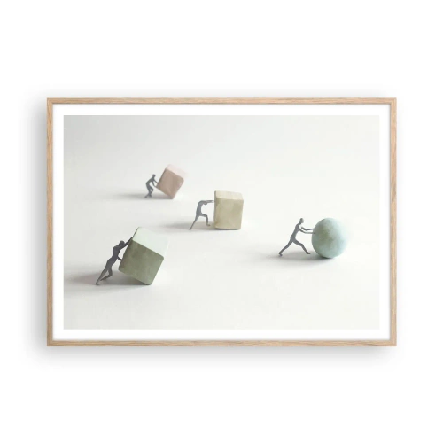 Affiche dans un chêne clair - Poster - Rien que la vie - 100x70 cm