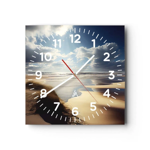 Horloge murale - Pendule murale - Plage, plage sauvage - 40x40 cm