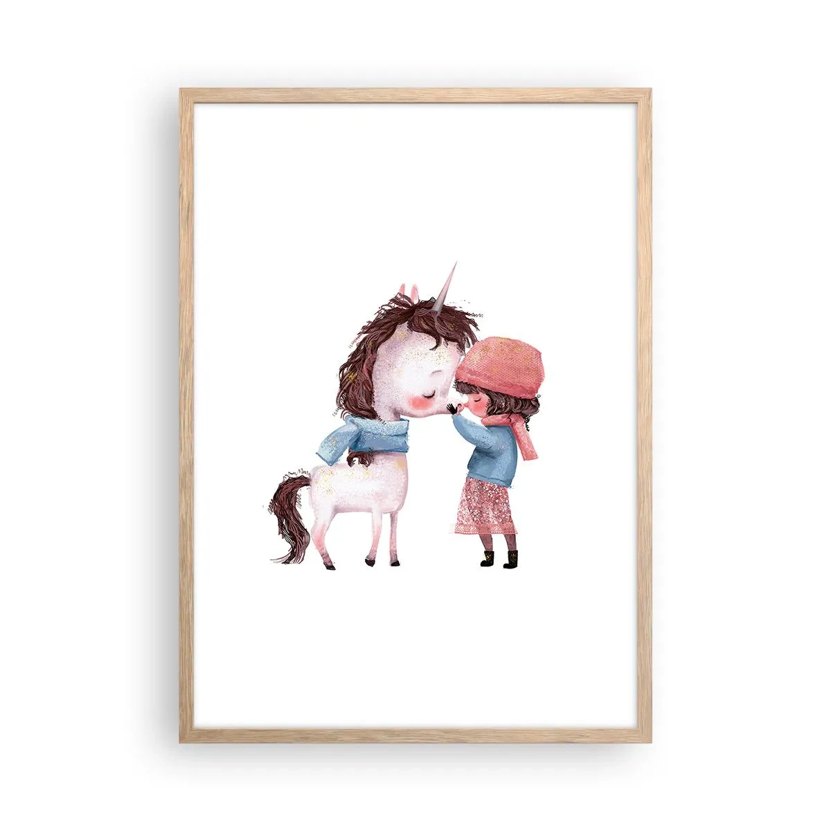 Affiche dans un chêne clair - Poster - Histoire d'hiver - 50x70 cm