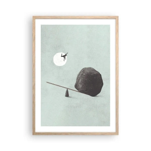 Affiche dans un chêne clair - Poster - Réalisation de ses rêves - 50x70 cm