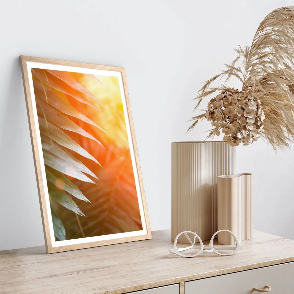 Affiche dans un chêne clair - Poster - Matinée dans la jungle - 30x40 cm