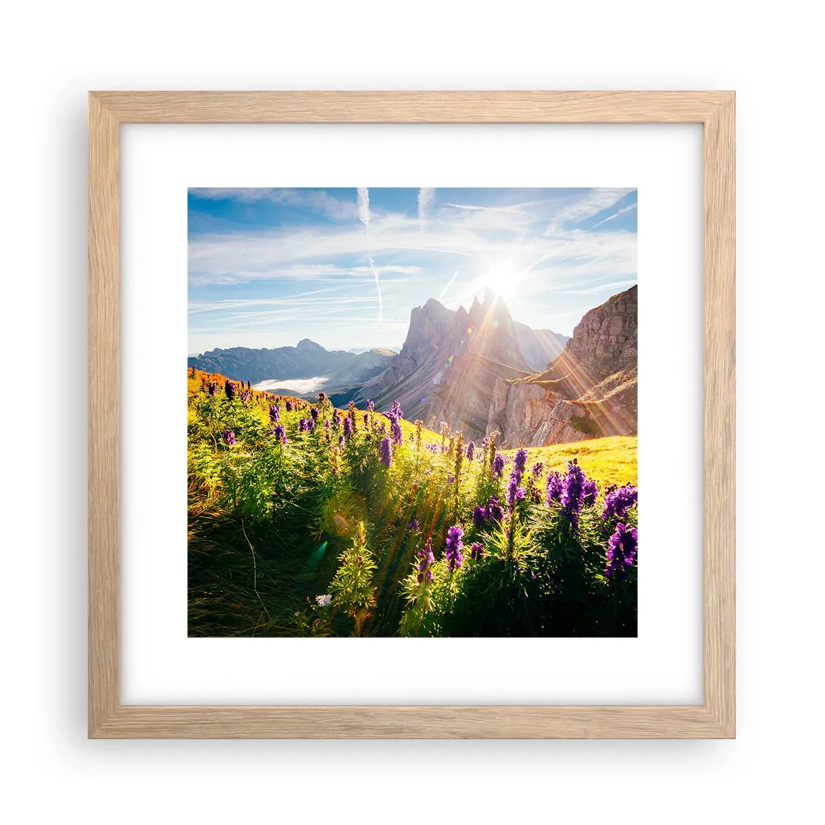 Affiche dans un chêne clair - Poster - La vie secrète des herbes - 30x30 cm