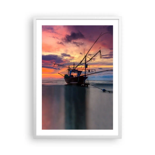 Affiche dans un cadre blanc - Poster - Soirée exotique - 50x70 cm