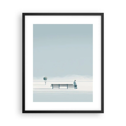 Affiche dans un cadre noir - Poster - Oui, j'attends. - 40x50 cm