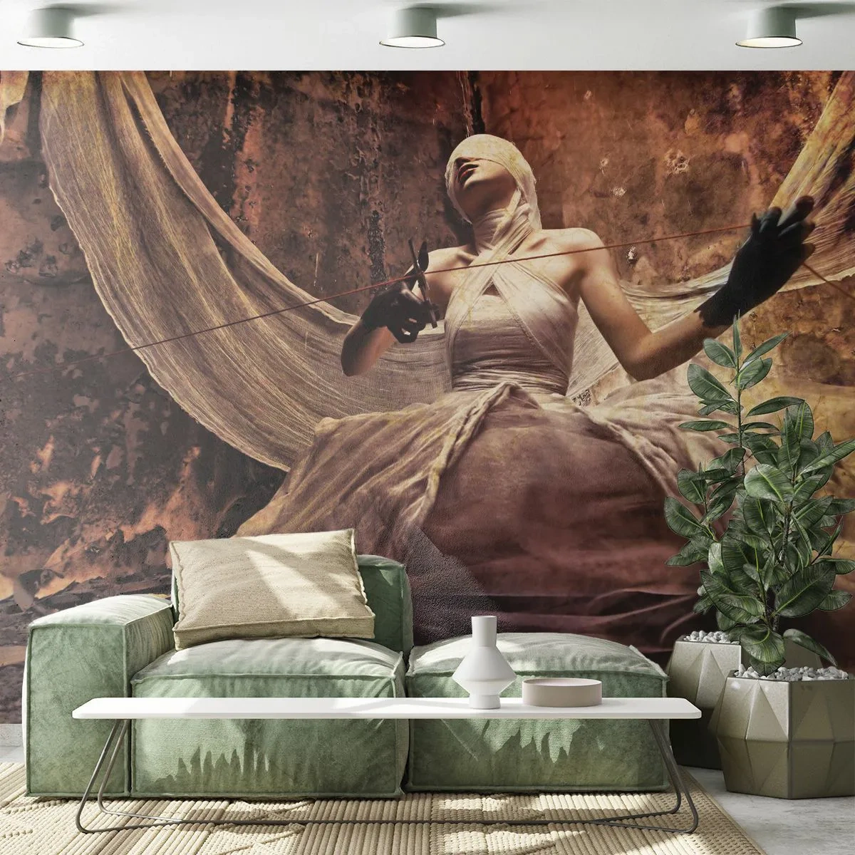 Papier Peint Autocollant Deluxe Sticker - Déesse du destin - Théâtre, Morceau, Homme - 250x175 cm
