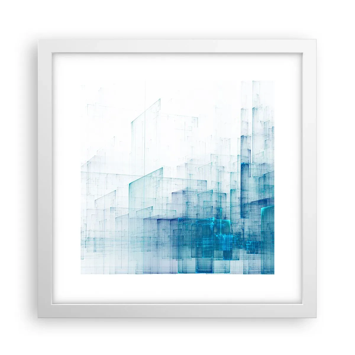 Affiche dans un cadre blanc - Poster - Comment l’espace s’est formé - 30x30 cm