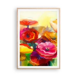 Affiche dans un chêne clair - Poster - Pas seulement rouge - 70x100 cm