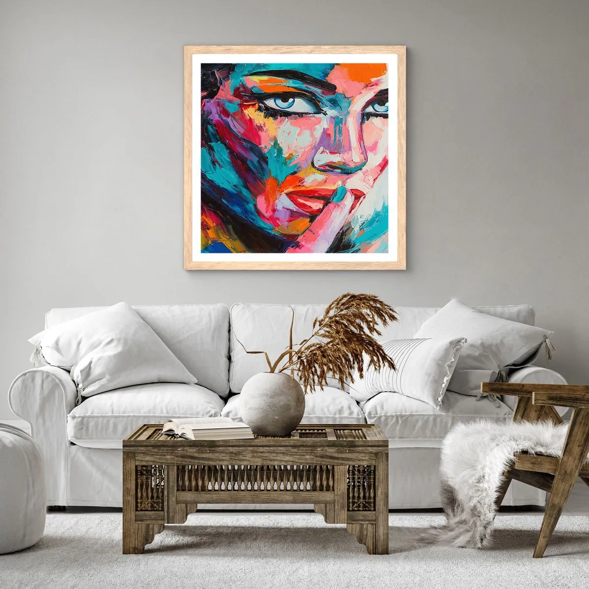 Affiche dans un chêne clair - Poster - Notre premier secret - 40x40 cm