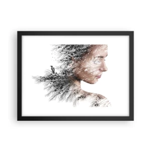 Affiche dans un cadre noir - Poster - L'âme de la forêt - 40x30 cm