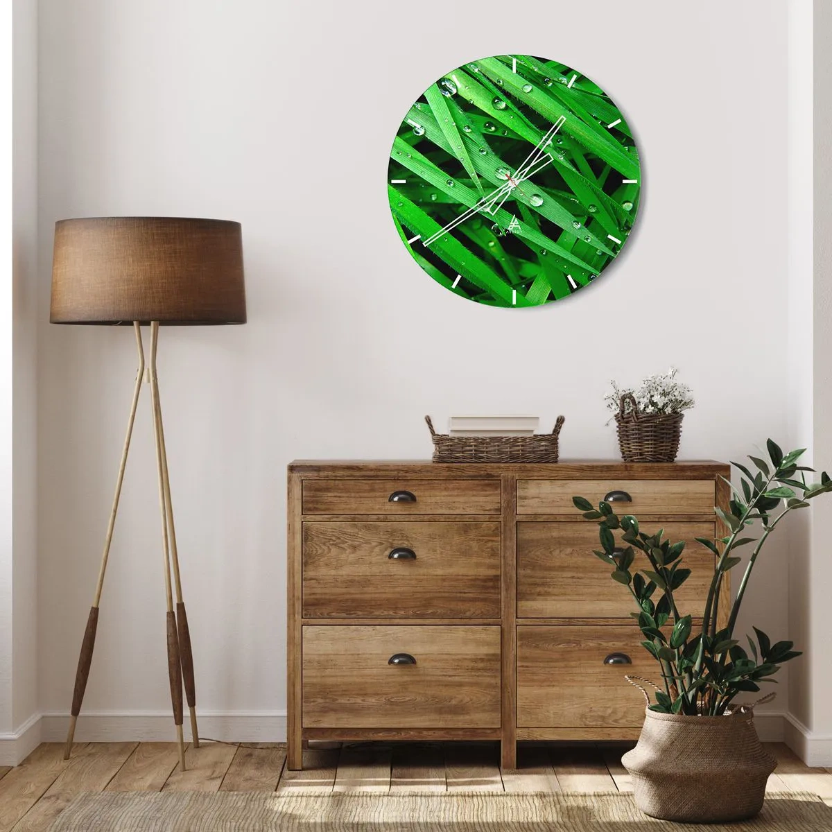 Horloge murale - Pendule murale - Jouez dans le vert - 30x30 cm
