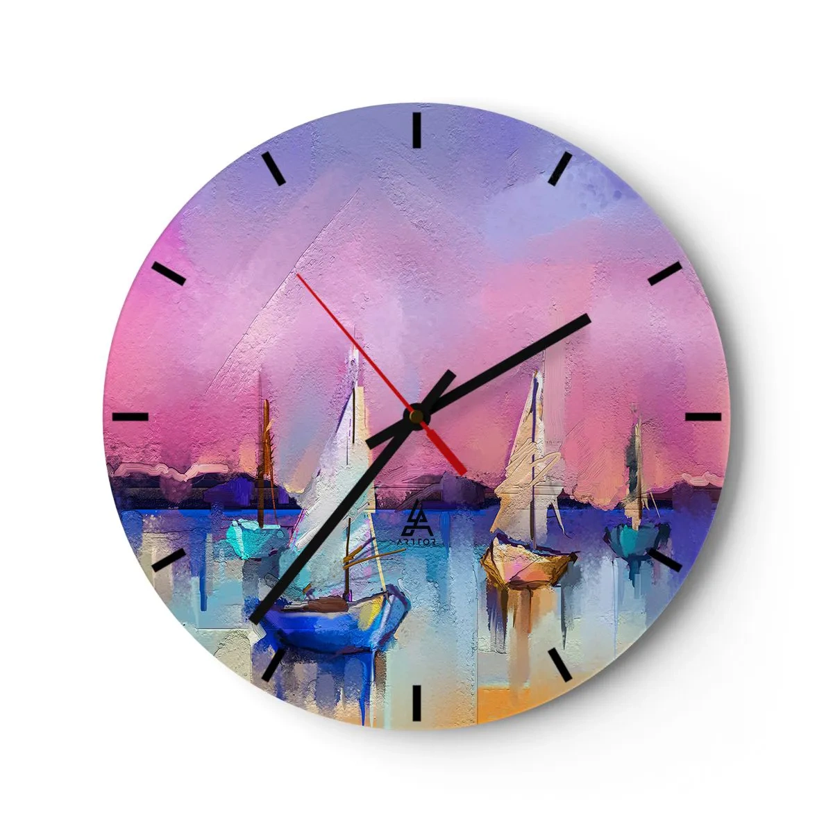 Horloge murale - Pendule murale - Direction: les eaux larges - 40x40 cm