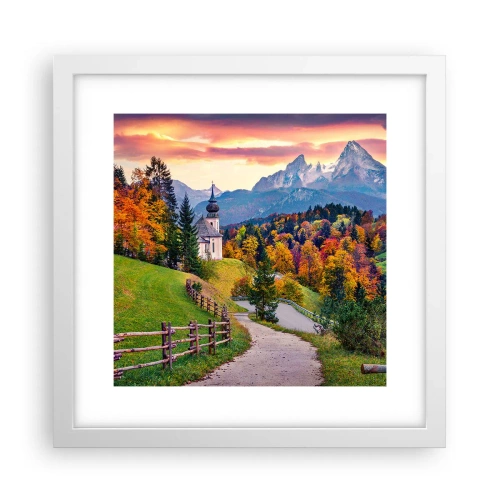 Affiche dans un cadre blanc - Poster - Paysage comme peind - 30x30 cm