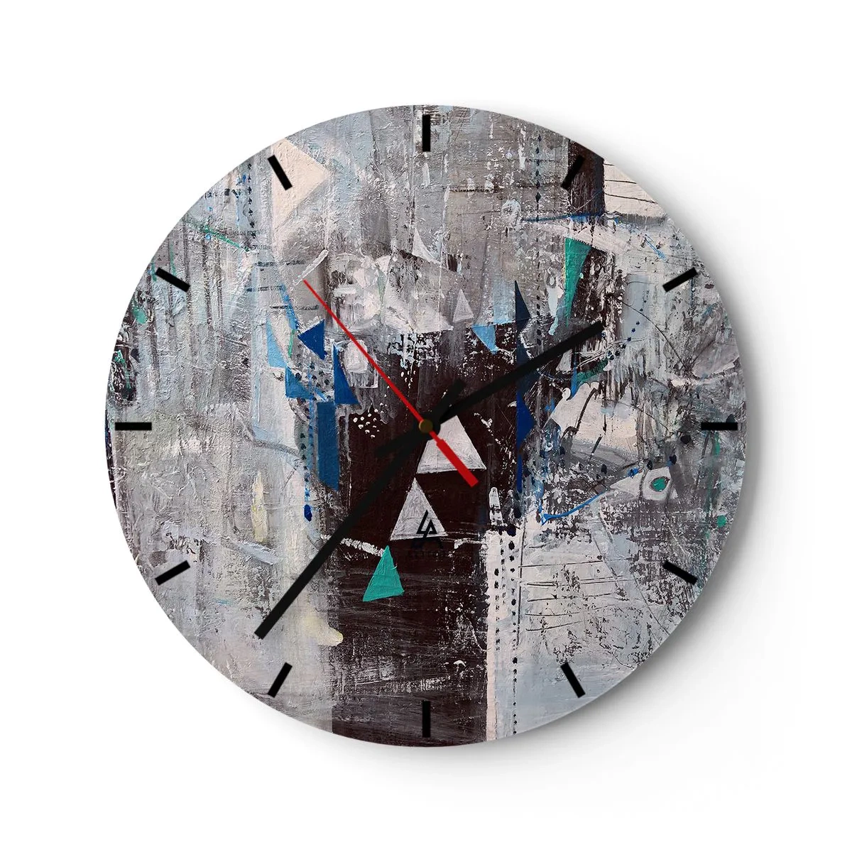 Horloge murale - Pendule murale - Ordre prioritaire des triangles - 40x40 cm