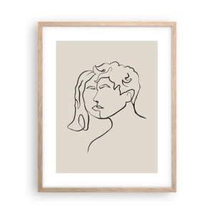 Affiche dans un chêne clair - Poster - Et l'unité est apparue - 40x50 cm