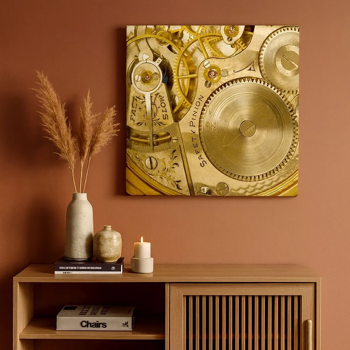 Impression sur toile - Image sur toile - Marcher avec son temps - 30x30 cm