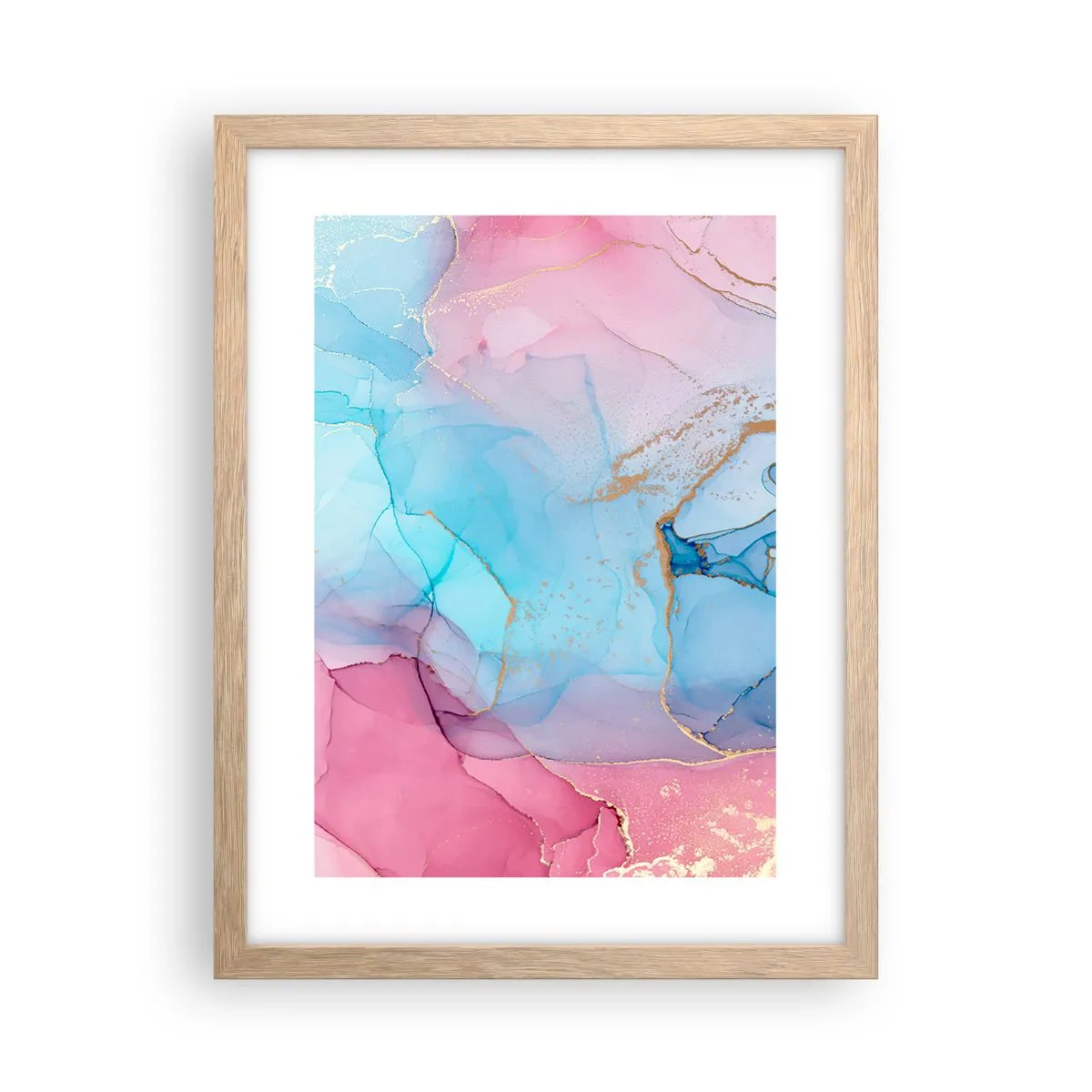 Affiche dans un chêne clair - Poster - Rencontre et mélange - 30x40 cm