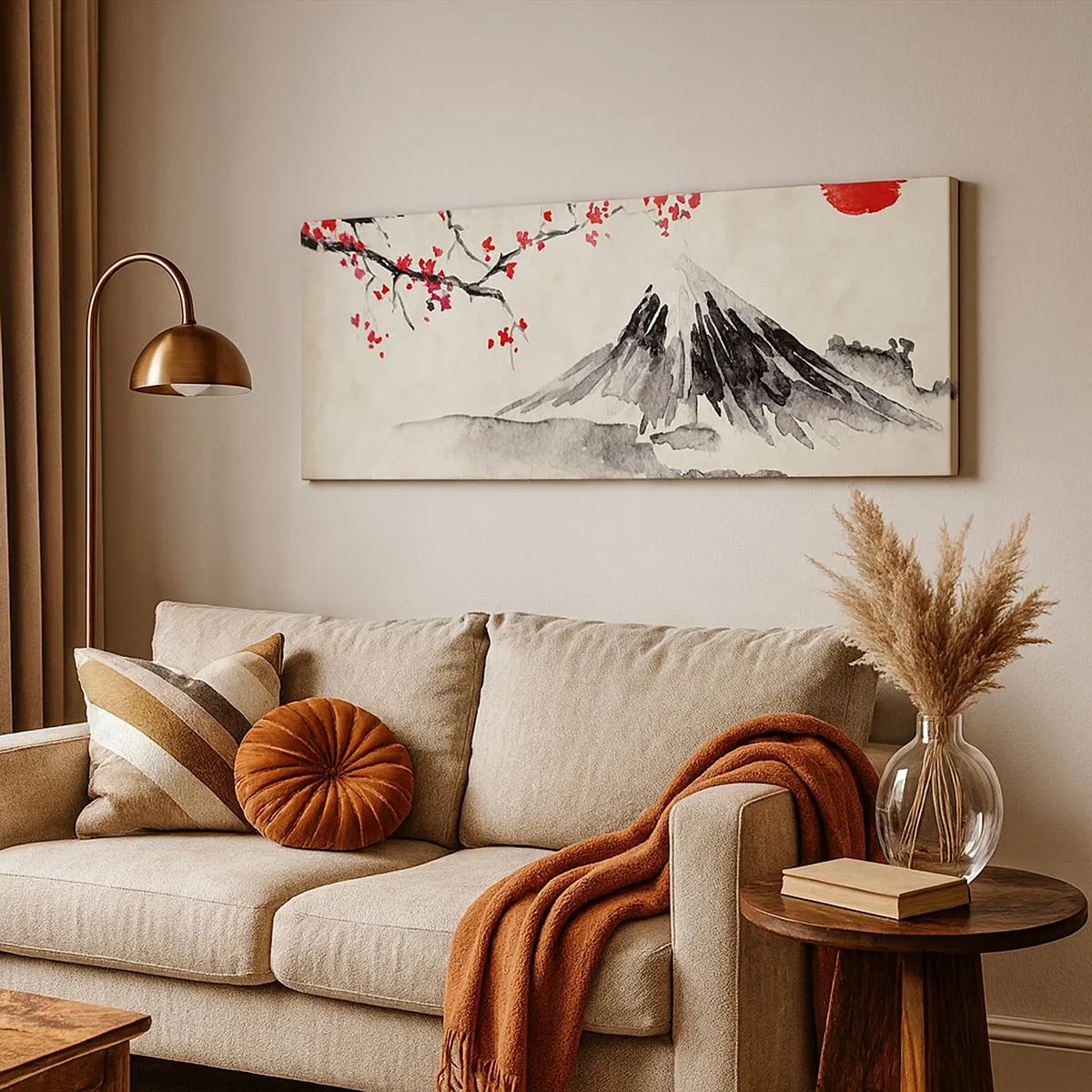 Impression sur toile - Image sur toile - Tomber amoureux du Japon - 100x40 cm