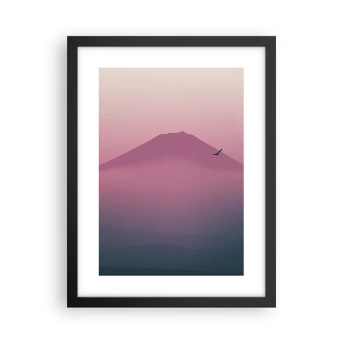 Affiche dans un cadre noir - Poster - Des pèlerins au dessus des nuages - 30x40 cm