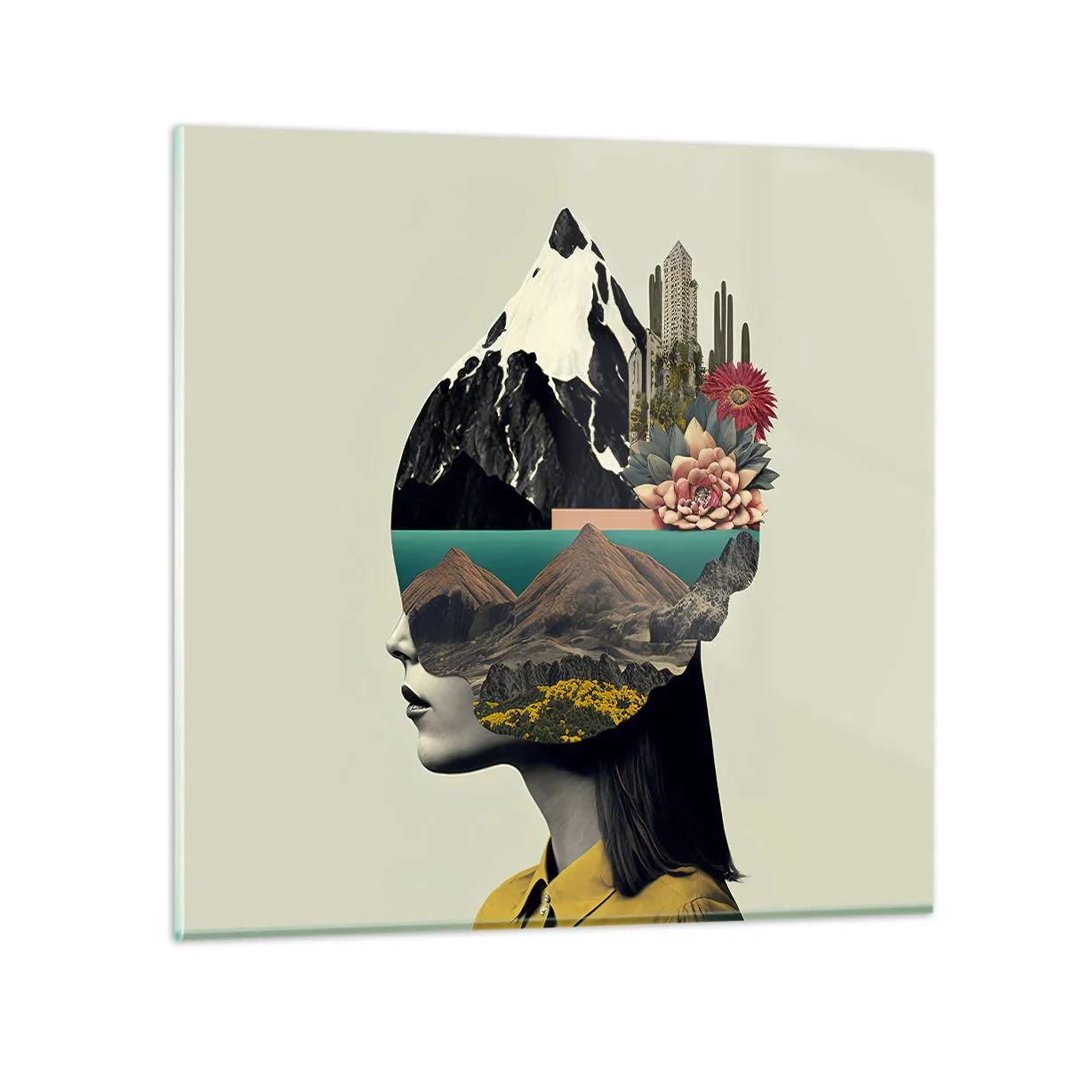 Impression sur verre - Image sur verre - La femme – toujours un mystère - 40x40 cm