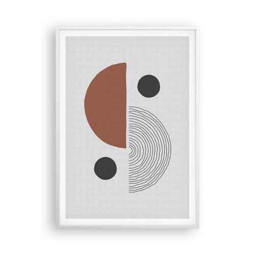 Affiche dans un cadre blanc - Poster - Perfection de la roue - 70x100 cm
