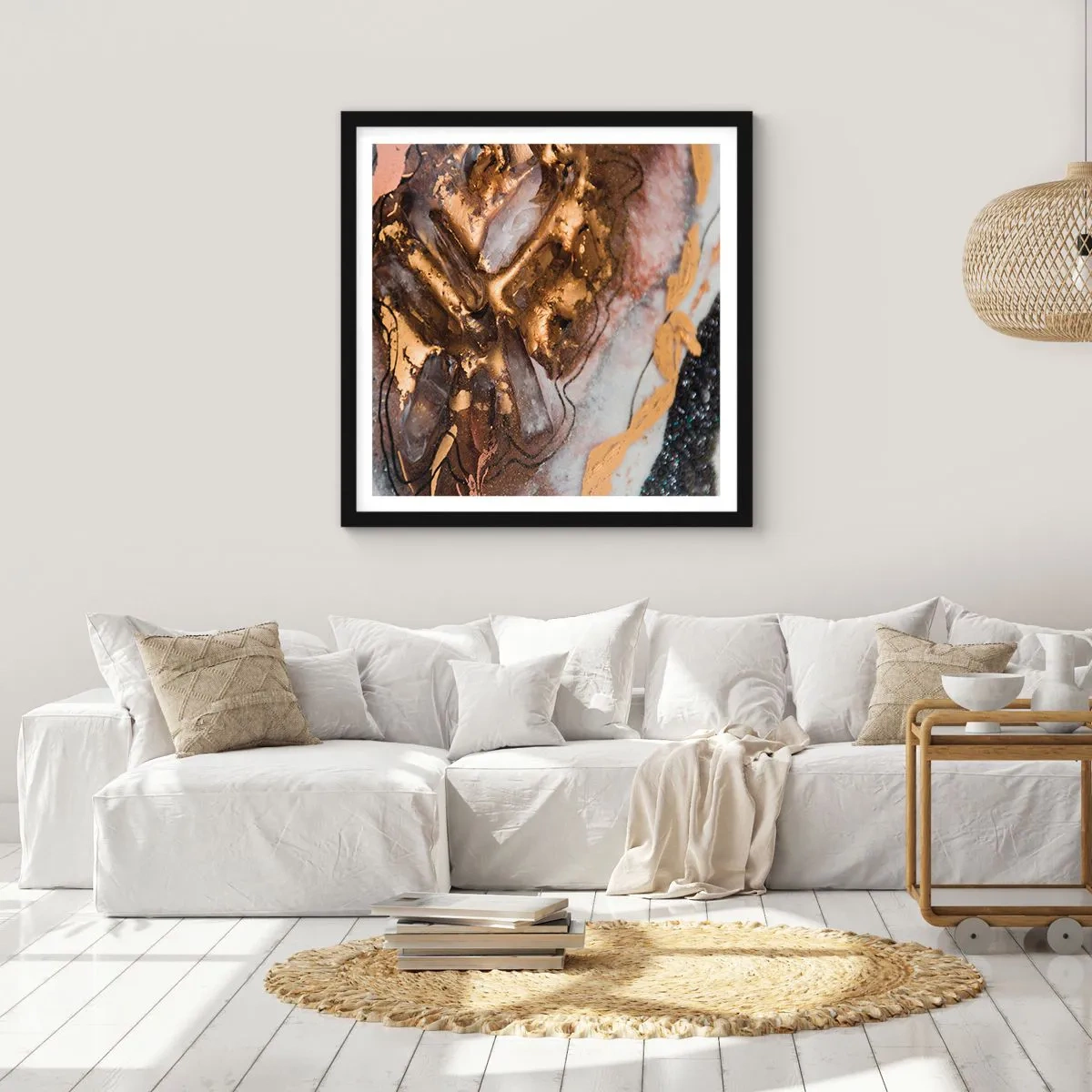 Affiche dans un cadre noir - Poster - Élément de la terre - 40x40 cm