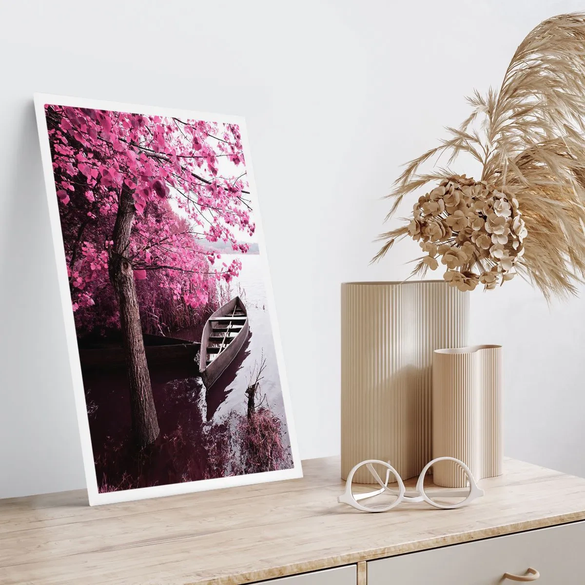 Affiche - Poster - Dans un silence rose - 40x50 cm