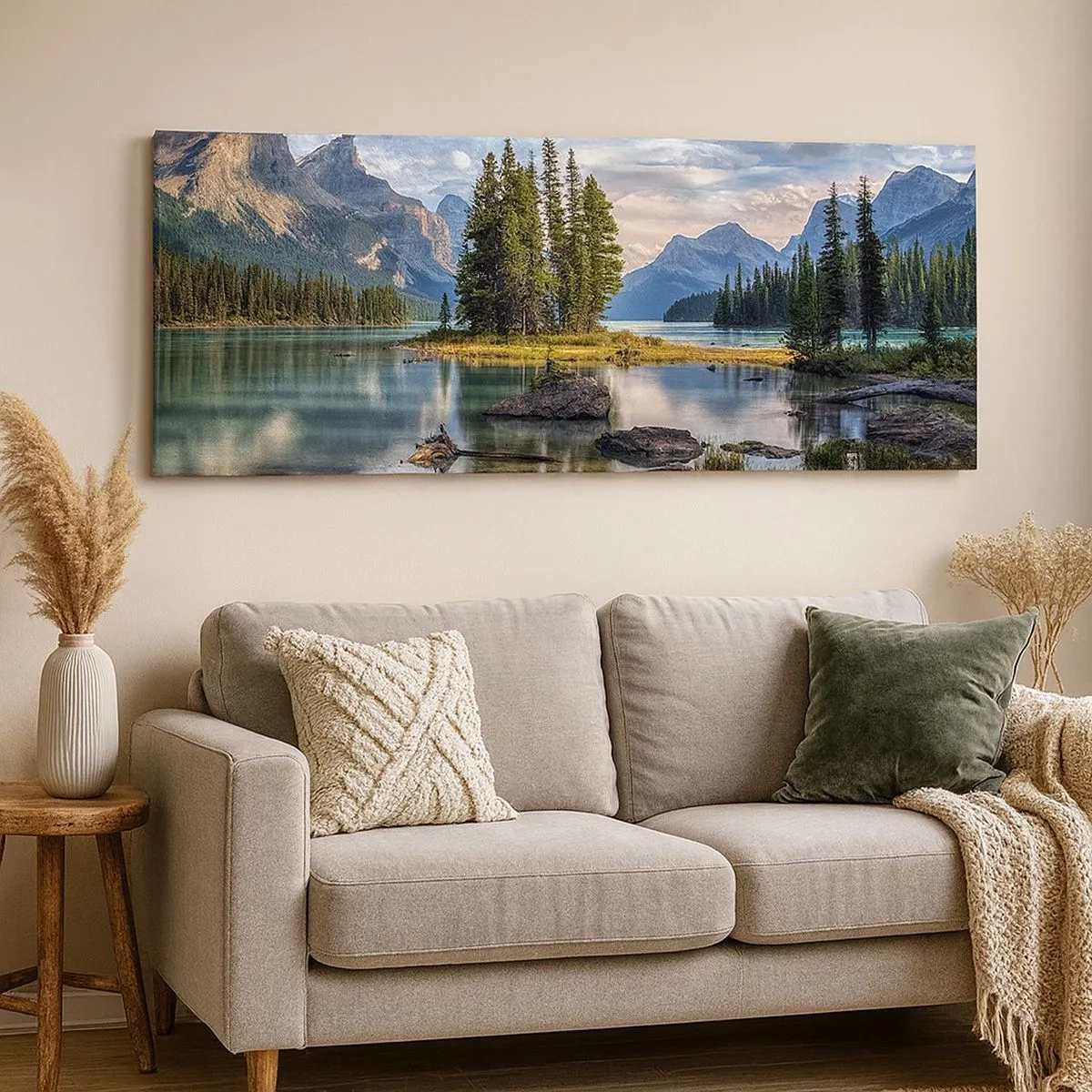 Impression sur toile - Image sur toile - Sous les grandes eaux claires - 100x40 cm