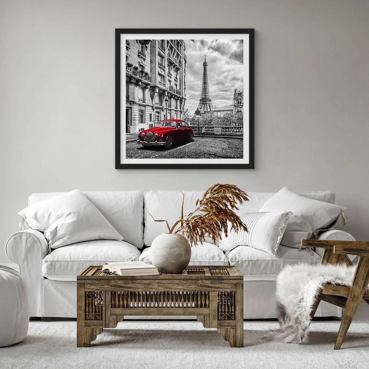 Affiche dans un cadre noir - Poster - Prédateur dans la ville - 60x60 cm