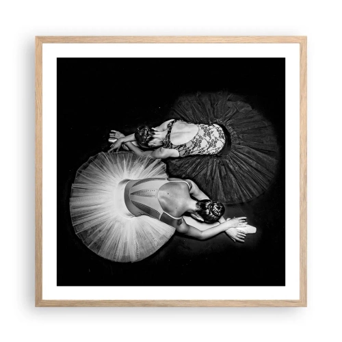 Affiche dans un chêne clair - Poster - Jin et jang – équilibre idéal - 60x60 cm