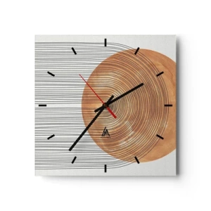 Horloge murale - Pendule murale - Composition solaire - 40x40 cm