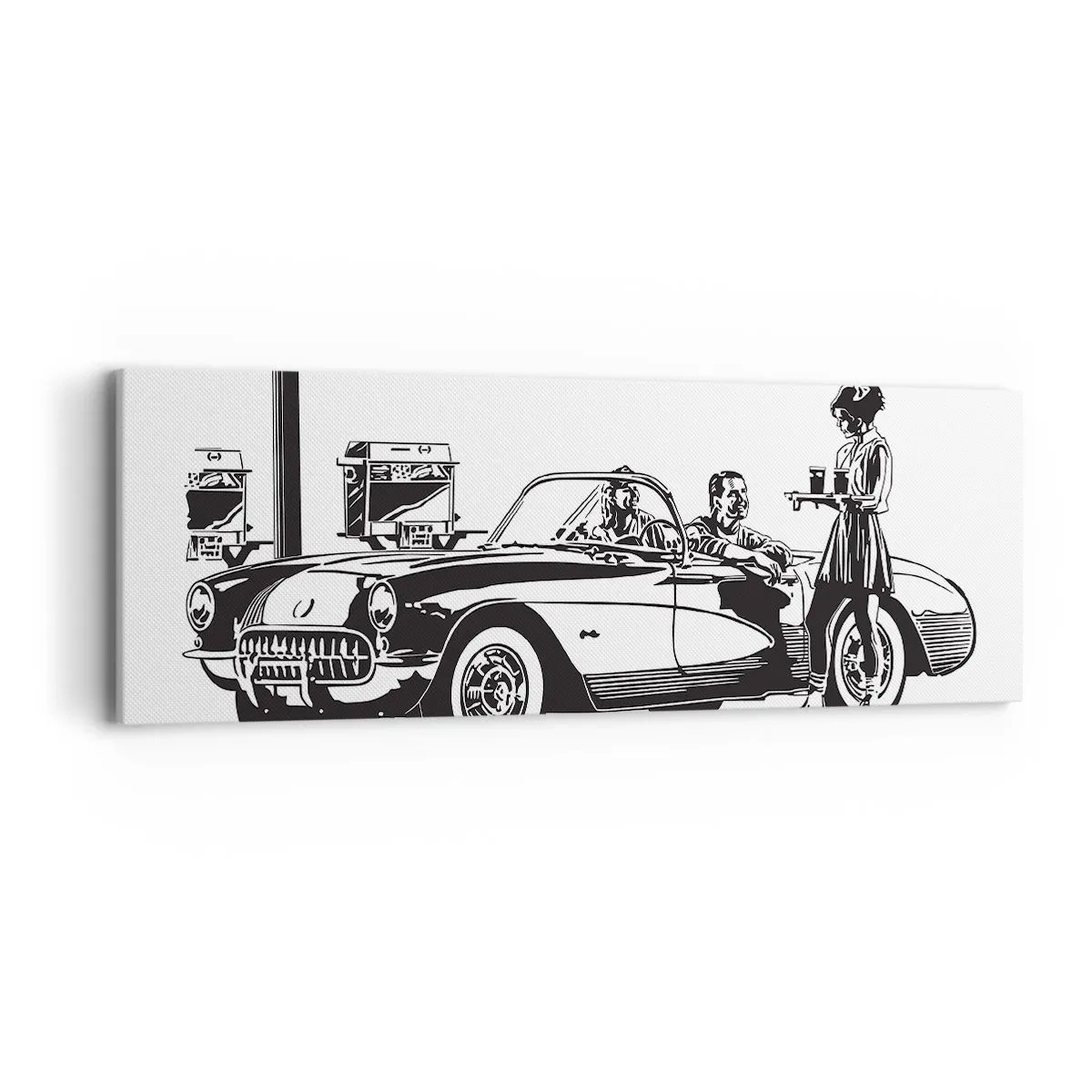 Impression sur toile - Image sur toile - 60's - Amérique insouciante - 90x30 cm