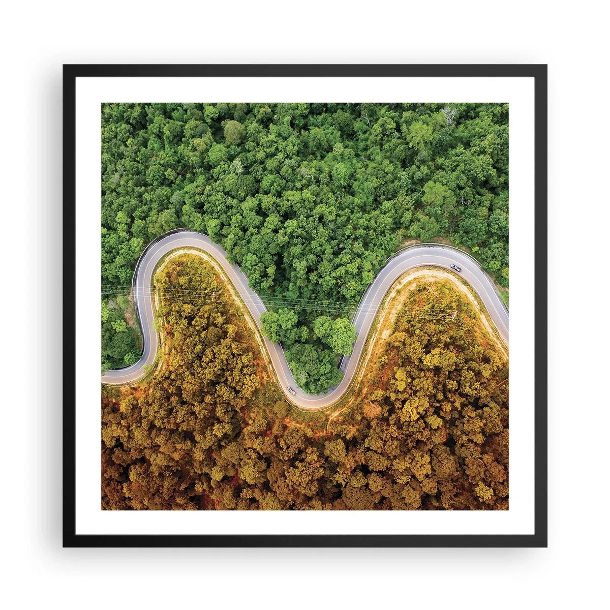 Affiche dans un cadre noir - Poster - Frontieres et differences - 60x60 cm