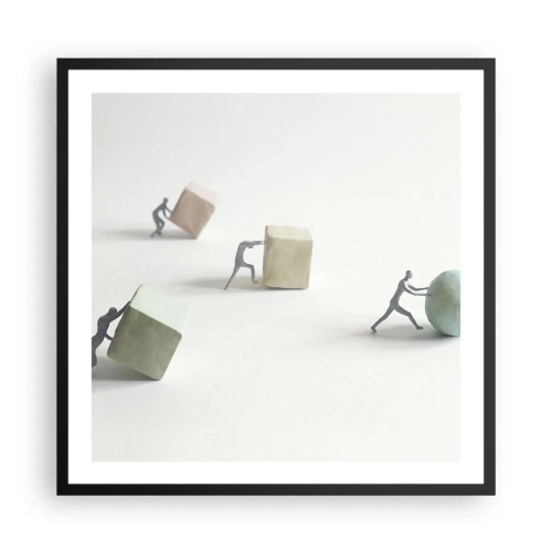 Affiche dans un cadre noir - Poster - Rien que la vie - 60x60 cm