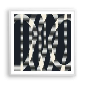 Affiche dans un cadre blanc - Poster - Une tentative de briser l'obscurité - 60x60 cm