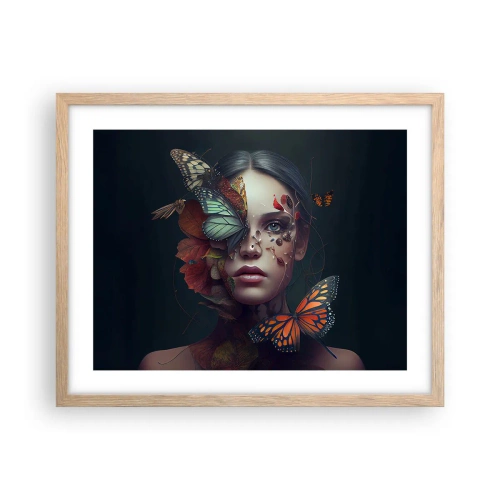 Affiche dans un chêne clair - Poster - Une merveilleuse métamorphose - 50x40 cm